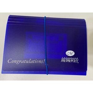 Creative Memories Photo Storage Blue File Accordion Organizer 7 1/2" X 5 1/2"